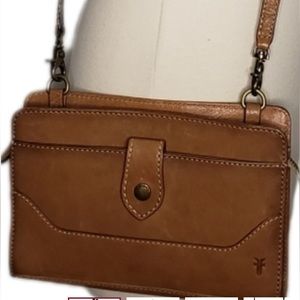 Frye “Melissa “leather Cognac crossbody Bag / purse EUC ❤️